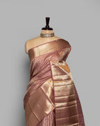 DUSKY PINK KANJEEVARAM SILK SAREE