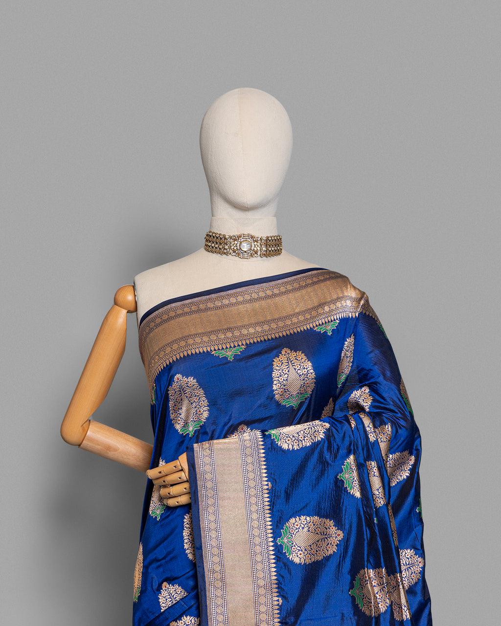 NEEL MEENAKARI WOVEN BANARASI SILK SAREE