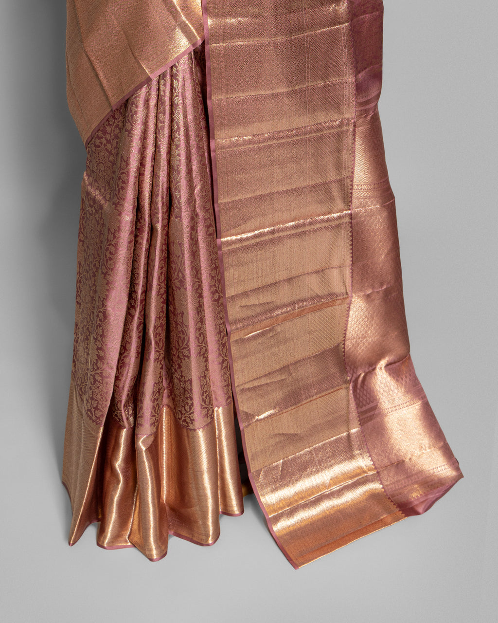 DUSKY PINK KANJEEVARAM SILK SAREE