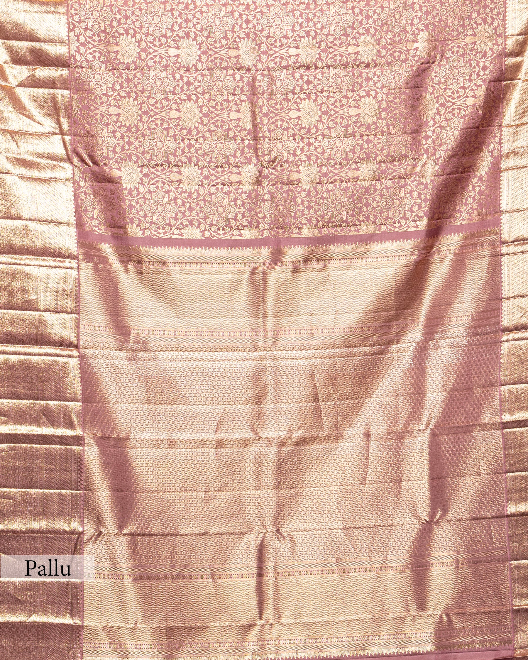 DUSKY PINK KANJEEVARAM SILK SAREE