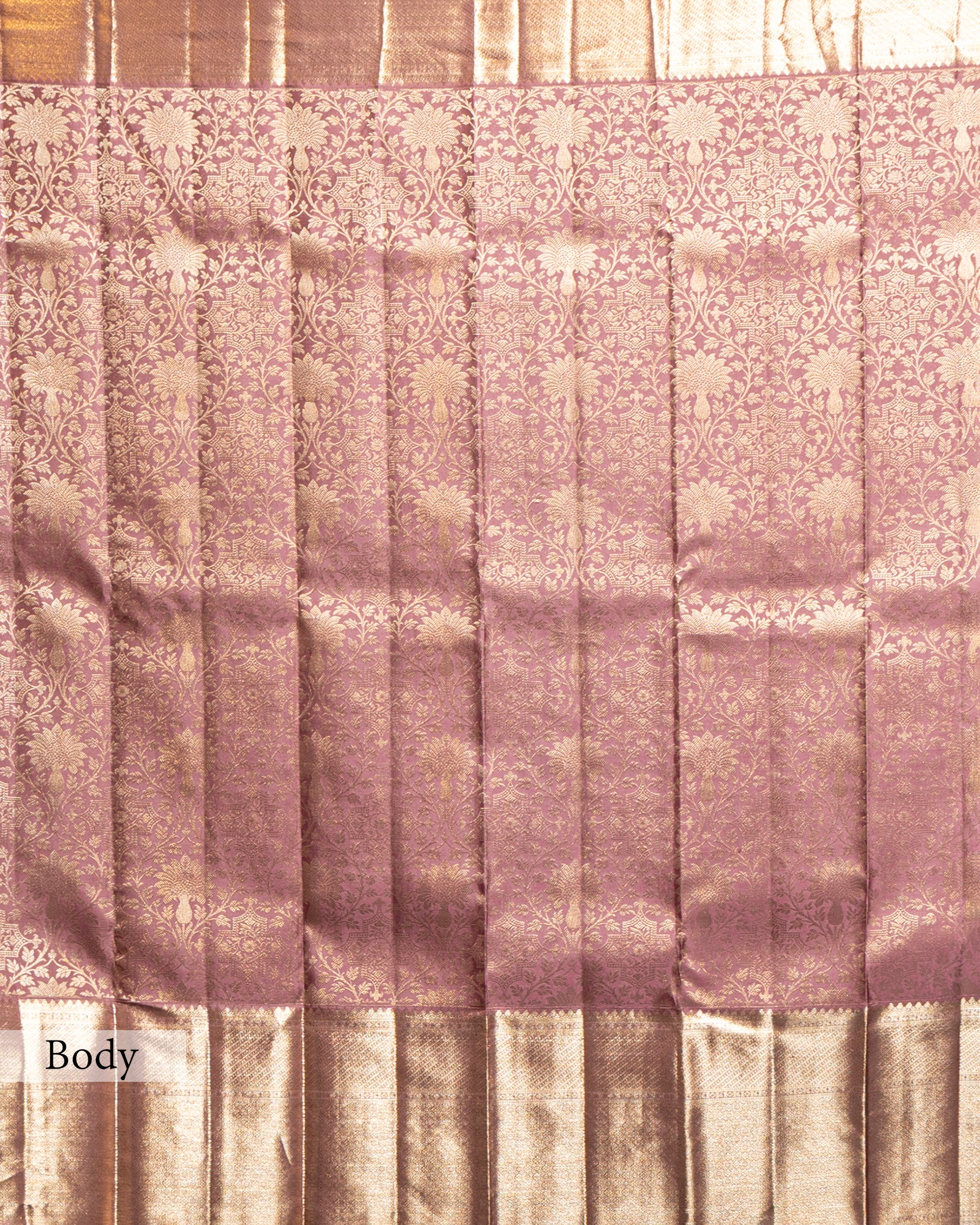 DUSKY PINK KANJEEVARAM SILK SAREE
