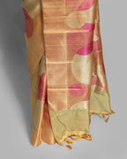 GOLDEN PINK DUAL-TONE KANJEEVARAM SILK SAREE