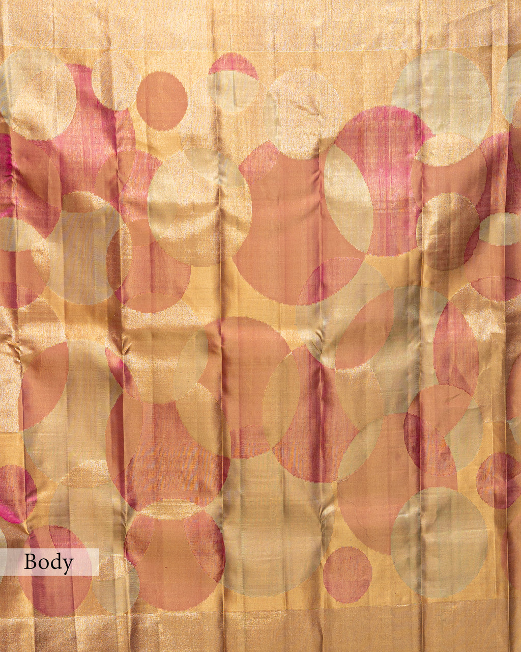 GOLDEN PINK DUAL-TONE KANJEEVARAM SILK SAREE