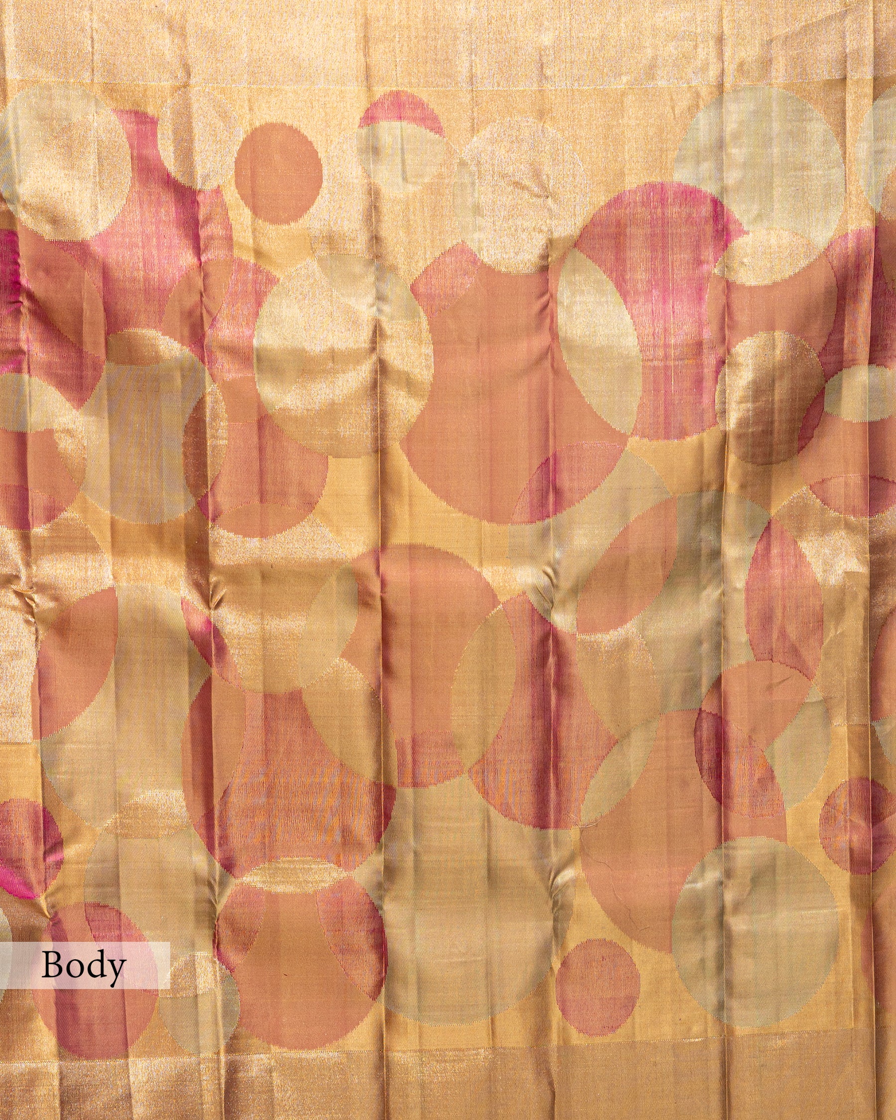 GOLDEN PINK DUAL-TONE KANJEEVARAM SILK SAREE