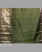 OLIVE SHIKARGAH WOVEN KANJEEVARAM SILK SAREE