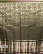 OLIVE SHIKARGAH WOVEN KANJEEVARAM SILK SAREE