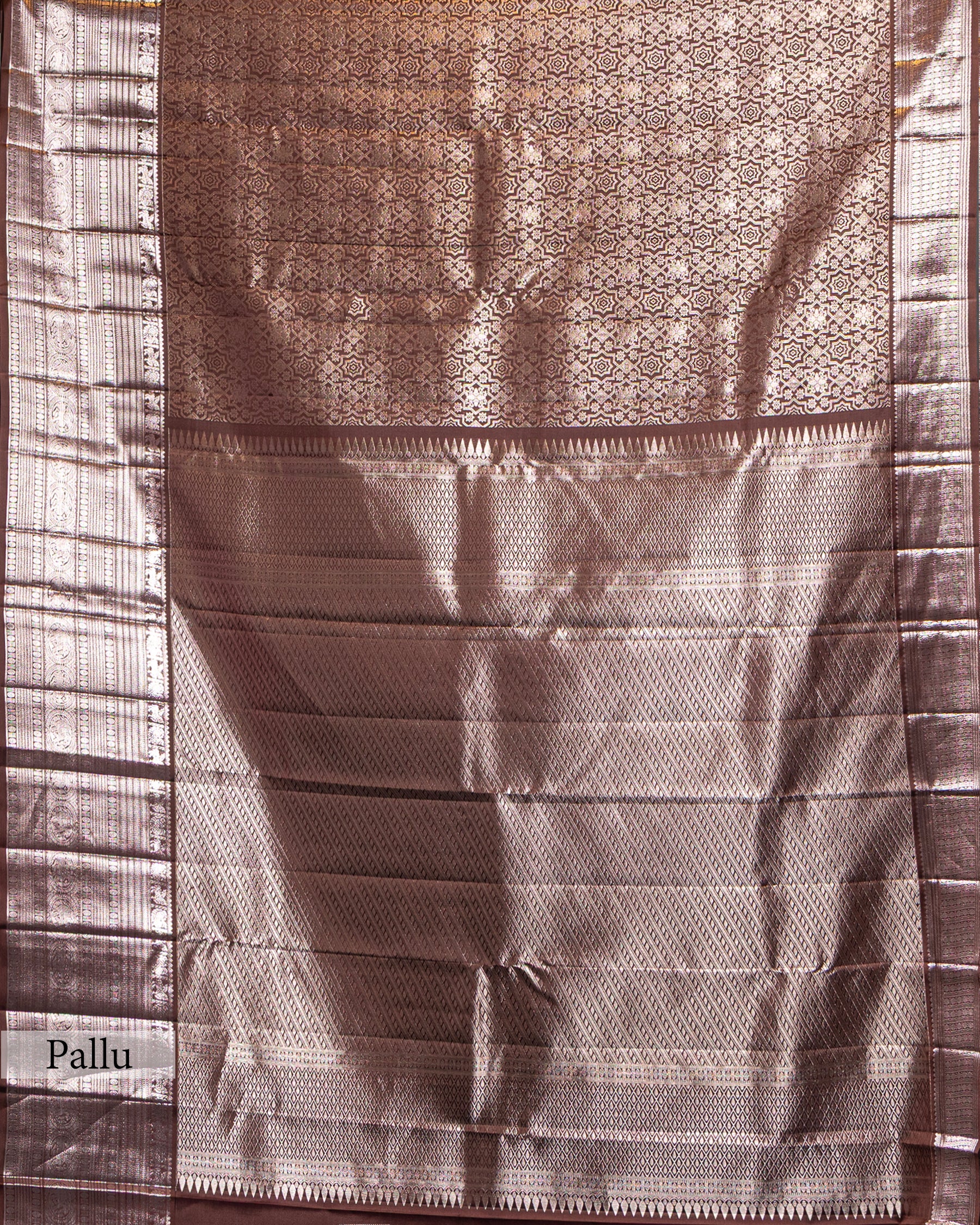 KANJEEVARAM SILK SAREE WITH SHIKARGAH BORDER