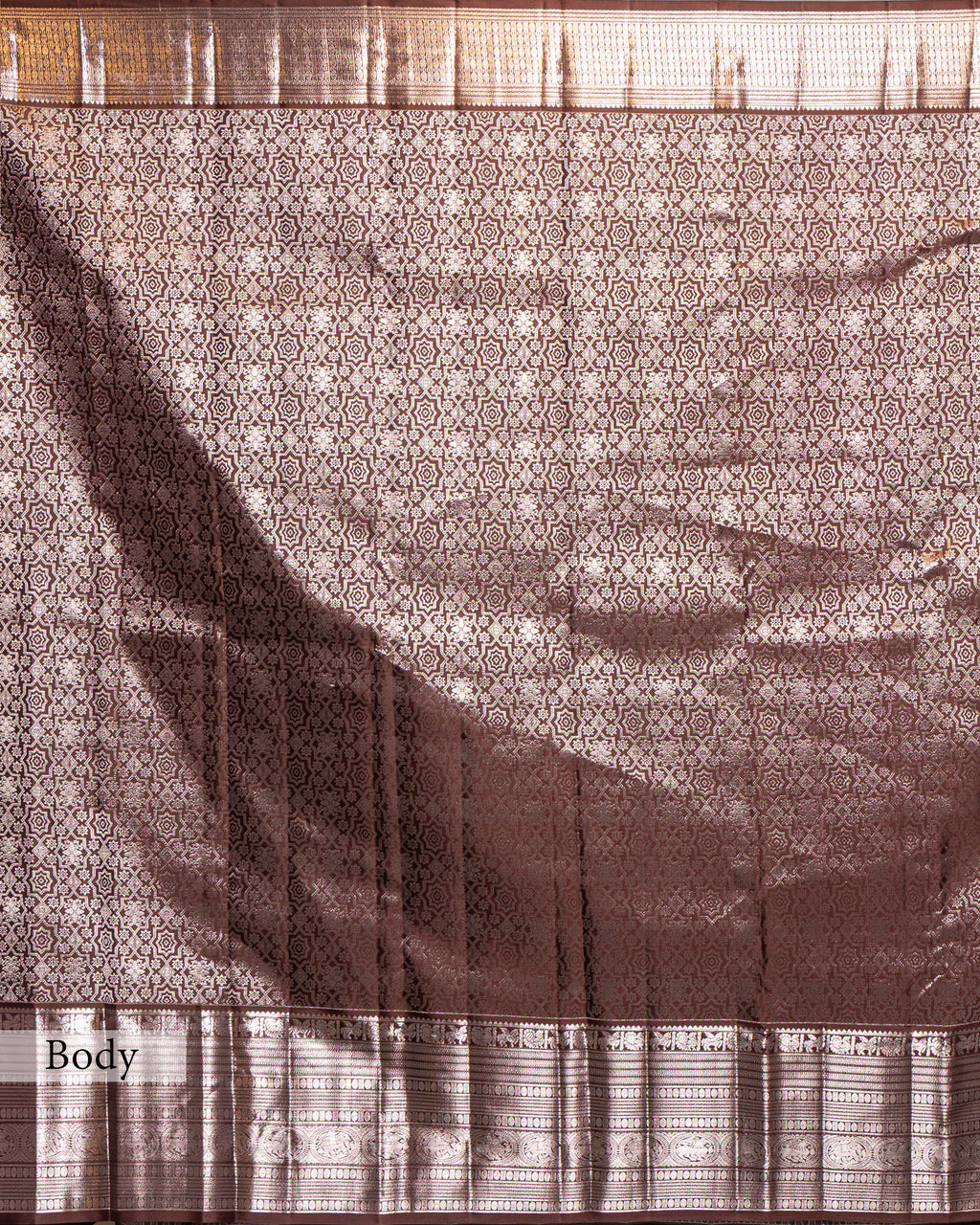 KANJEEVARAM SILK SAREE WITH SHIKARGAH BORDER