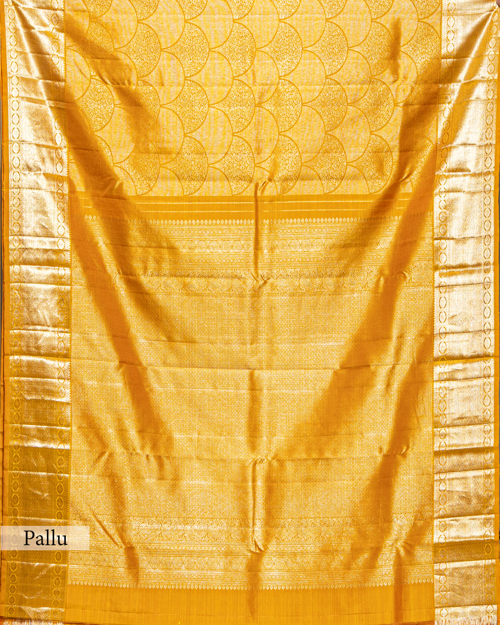 MUSTARD DESIGNER KANJEEVARAM SILK SAREE