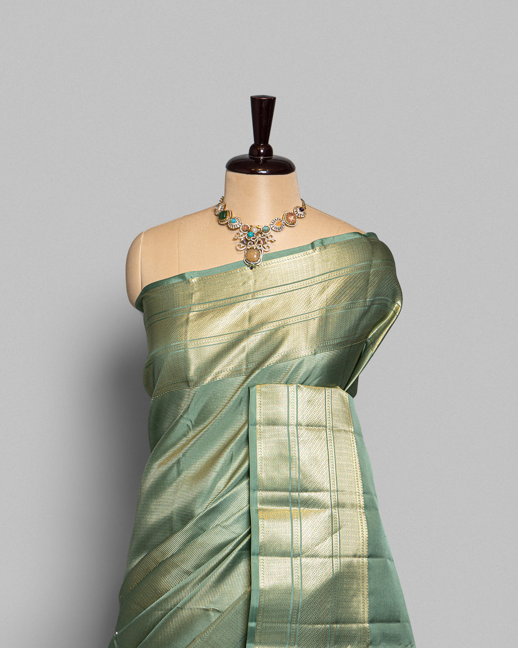 SEA GREEN KANJEEVARAM SILK SAREE