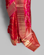 SCARLET KANJEEVARAM SILK SAREE WITH RESHAM AND ZARI WEAVING