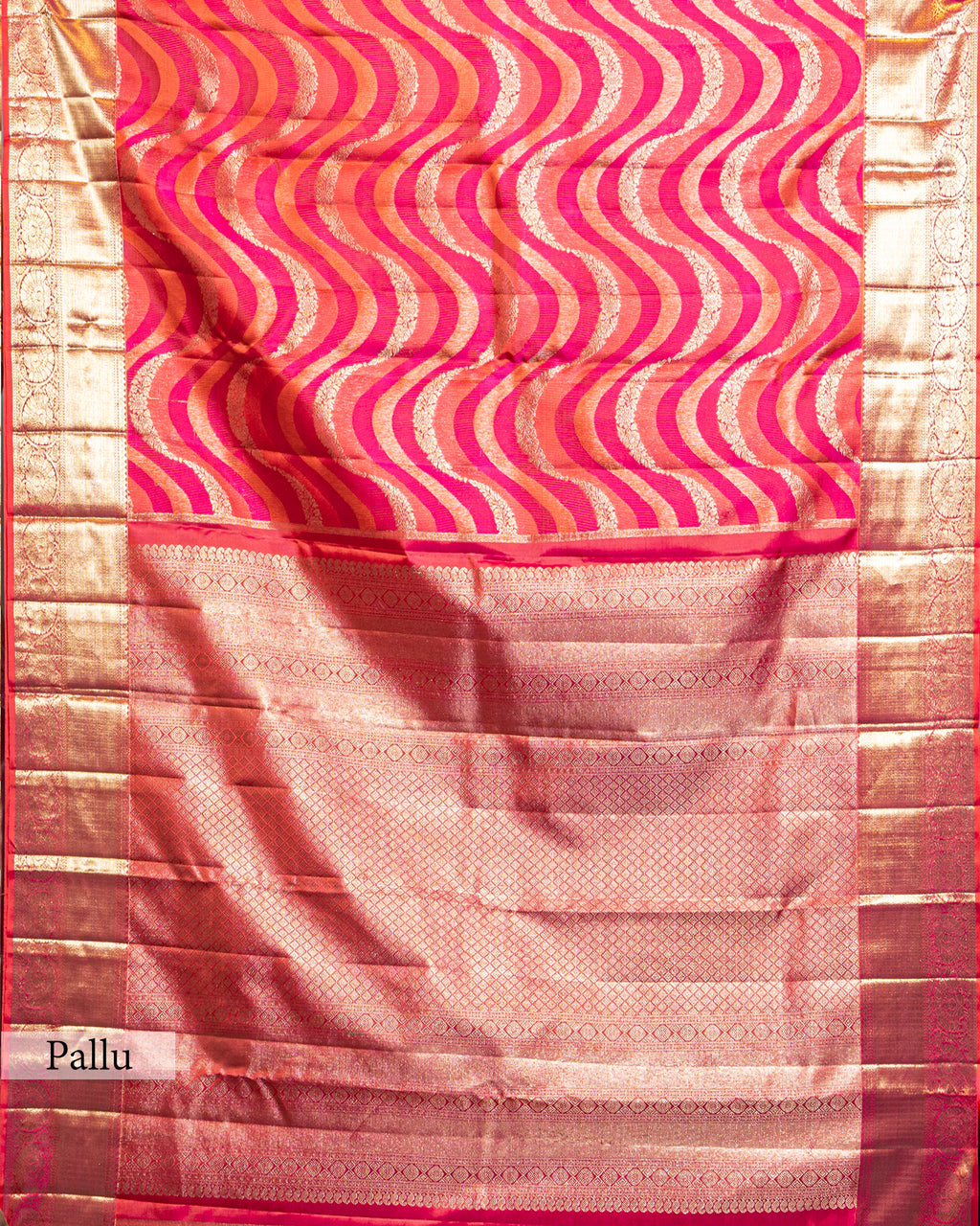 SCARLET KANJEEVARAM SILK SAREE WITH RESHAM AND ZARI WEAVING
