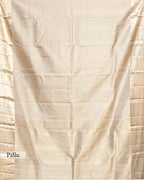 IVORY KANJEEVARAM SILK SAREE