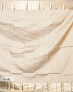 IVORY KANJEEVARAM SILK SAREE