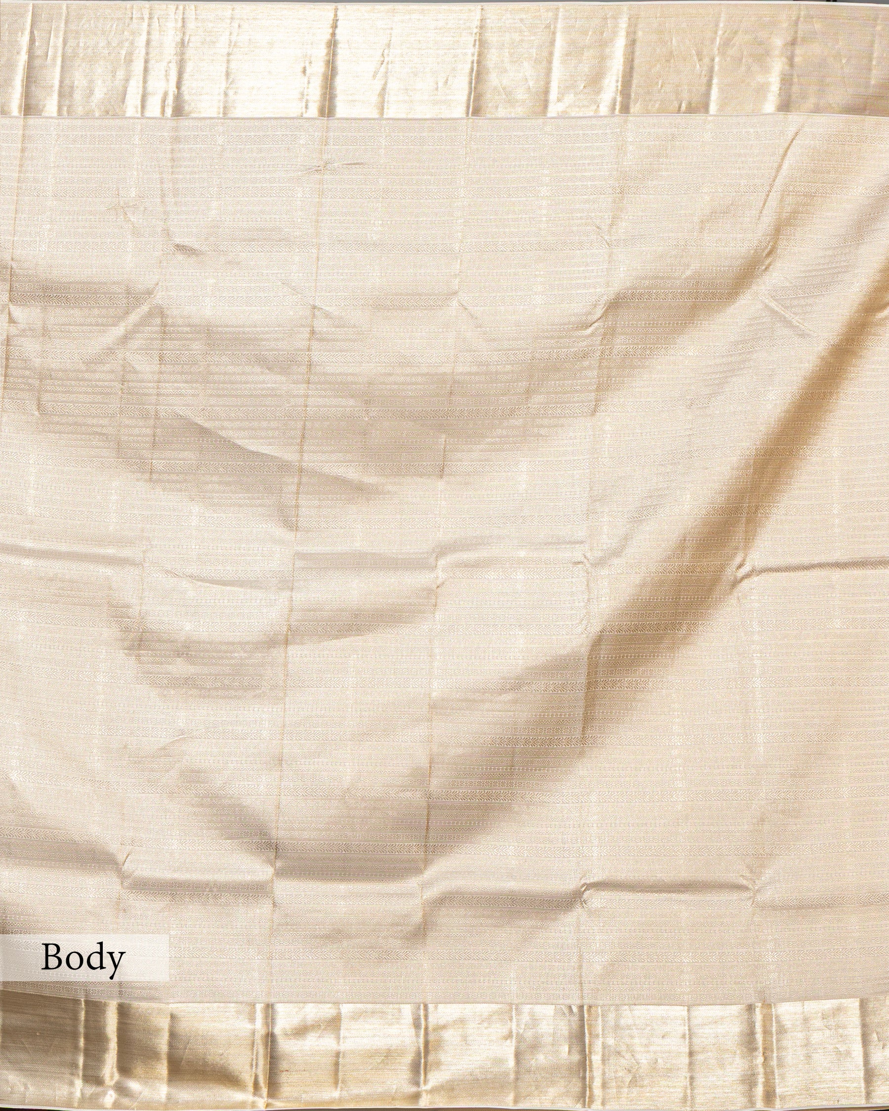 IVORY KANJEEVARAM SILK SAREE