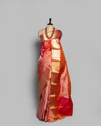 KANJEEVARAM SILK SAREE WITH PAISLEY BUTTI BORDER