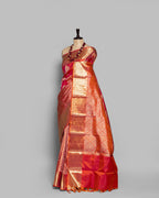 KANJEEVARAM SILK SAREE WITH PAISLEY BUTTI BORDER