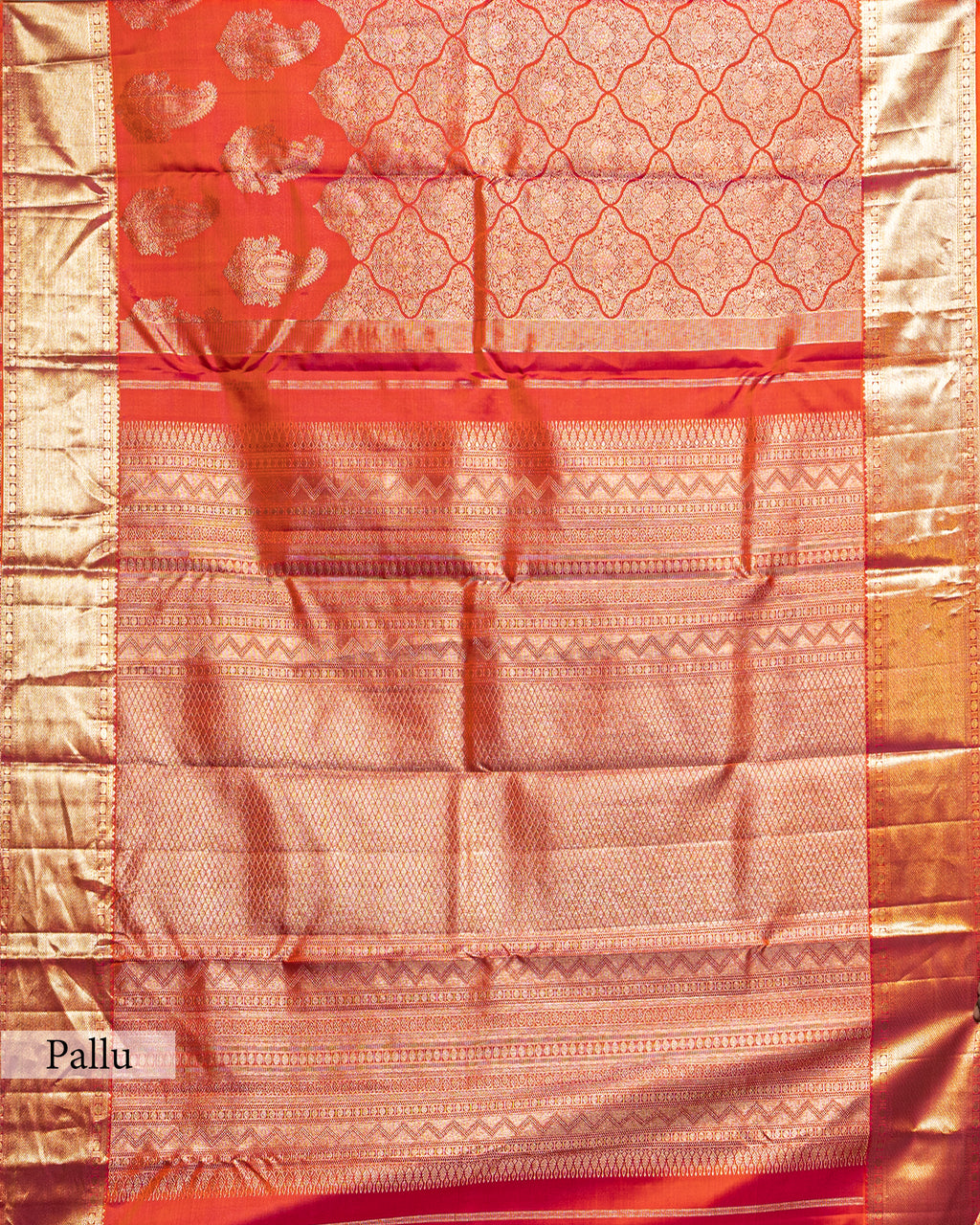 KANJEEVARAM SILK SAREE WITH PAISLEY BUTTI BORDER