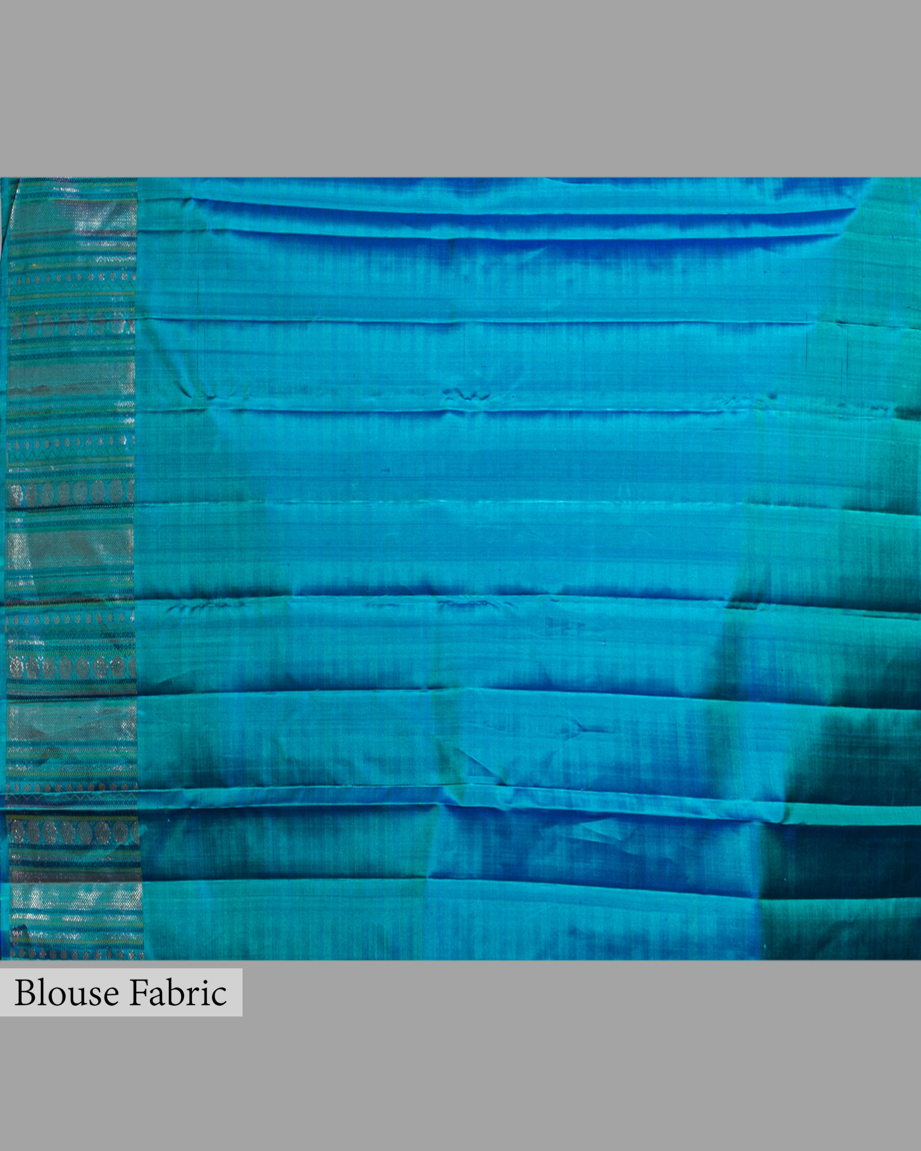 INDIGO KANJEEVARAM SILK SAREE WITH CHATAI WEAVE