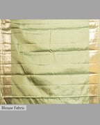 PASTEL GREEN KANJEEVARAM SILK SAREE WITH DOUBLE BORDER