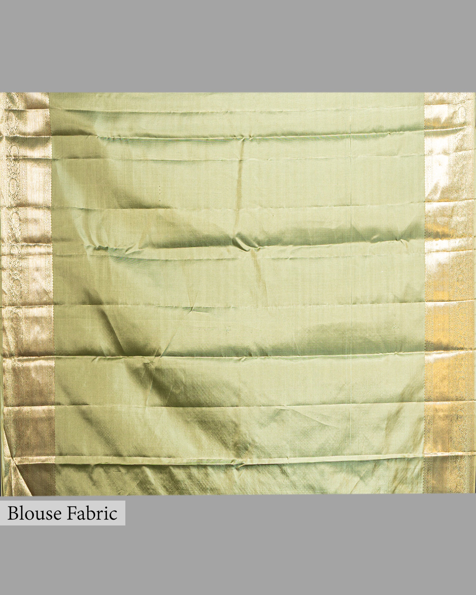 PASTEL GREEN KANJEEVARAM SILK SAREE WITH DOUBLE BORDER