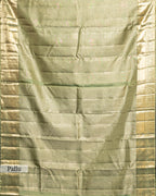 PASTEL GREEN KANJEEVARAM SILK SAREE WITH DOUBLE BORDER