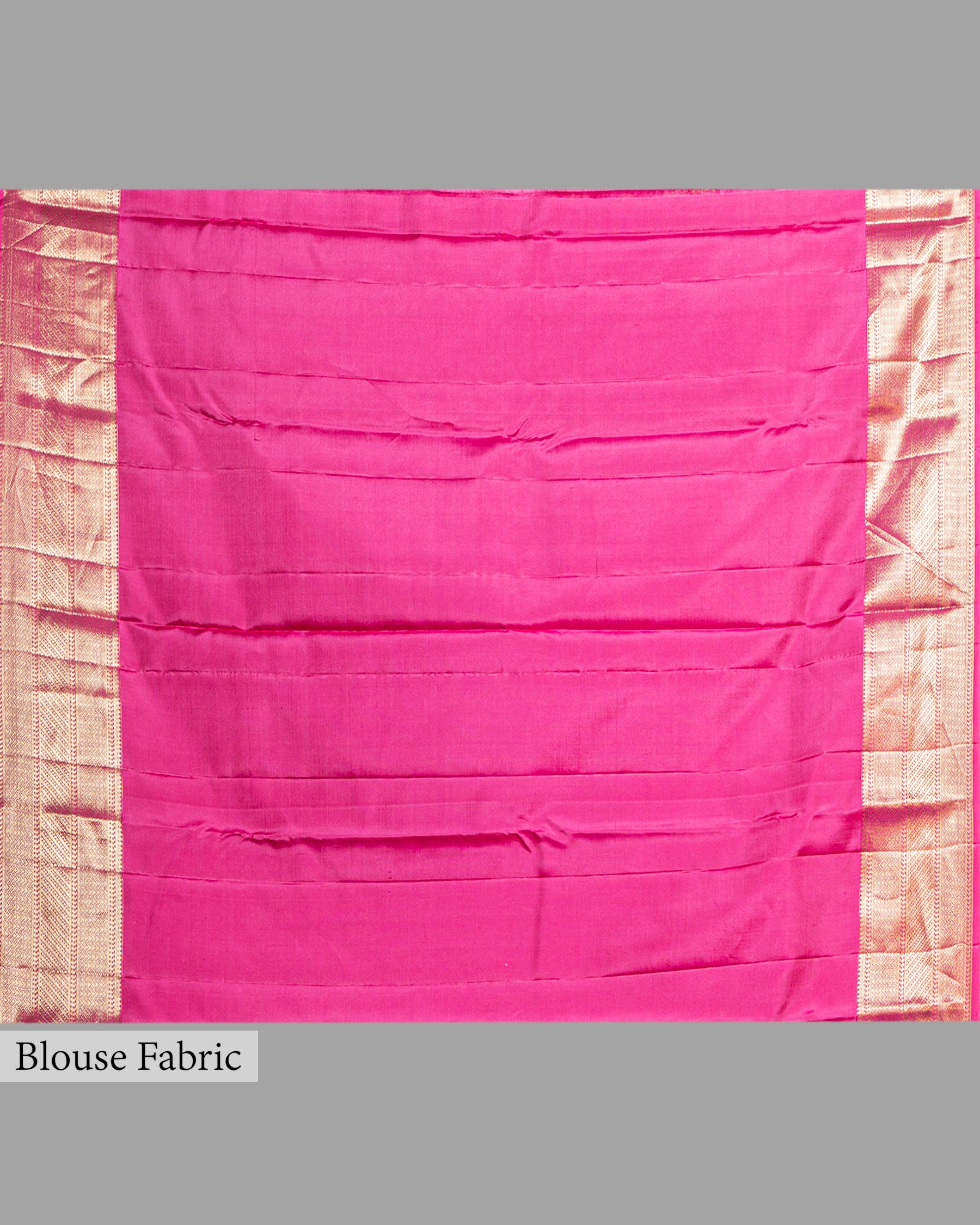 FUCHSIA KANJEEVARAM SILK SAREE WITH JAAL WEAVING