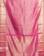 FUCHSIA KANJEEVARAM SILK SAREE WITH JAAL WEAVING