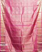CARNATION KANJEEVARAM SILK SAREE WITH LAGDI-PATTA BORDER