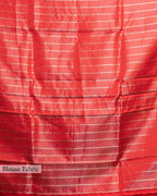 SCARLET MASHRU SILK SAREE WITH HANDWOVEN ZARI