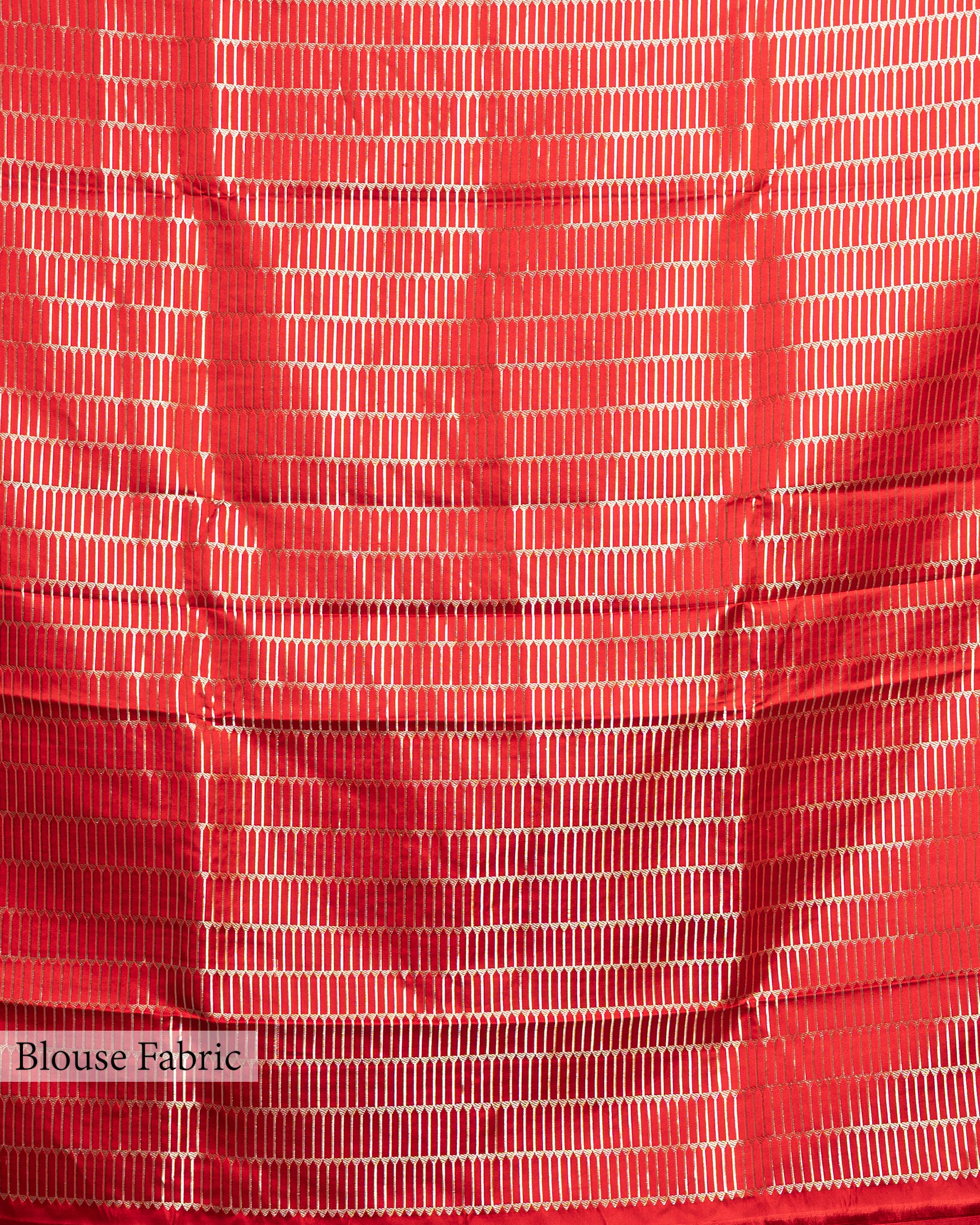 SCARLET MASHRU SILK SAREE WITH HANDWOVEN ZARI