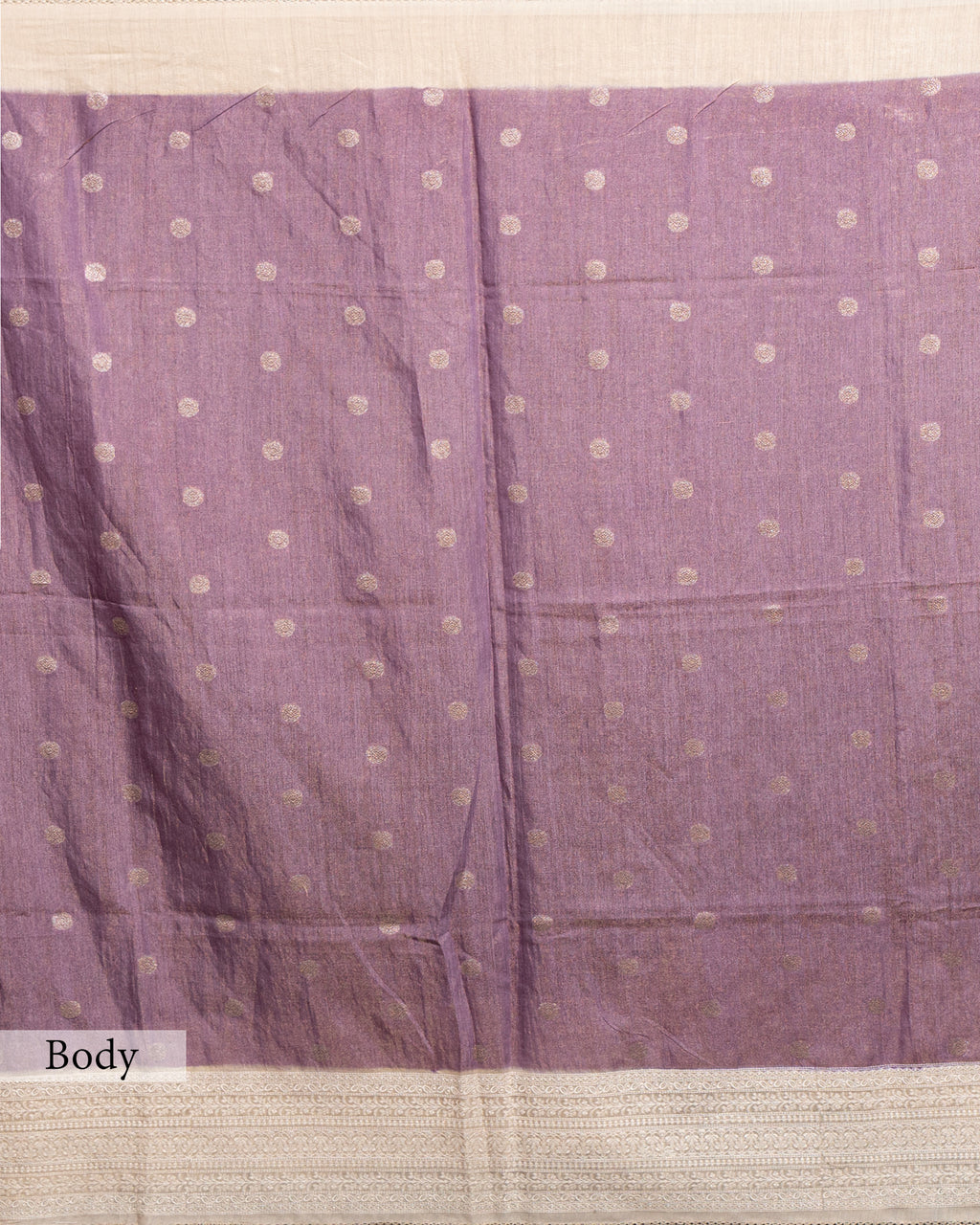 DUSTY MAUVE RESHAM THREAD WORK TUSSAR SILK SAREE