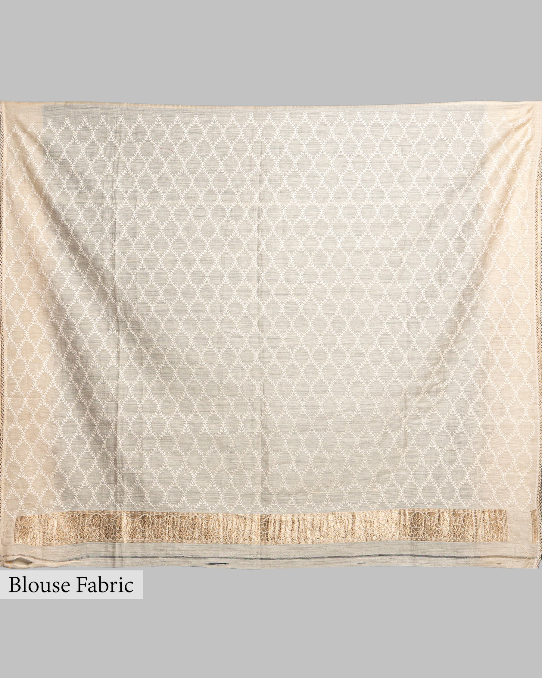 MIST BLUE HANDLOOM TUSSAR SILK SAREE