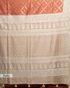 RUST ORANGE ORGANIC TUSSAR SAREE