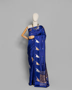 ROYAL BLUE TRADITIONAL SILK WOVEN SAREE