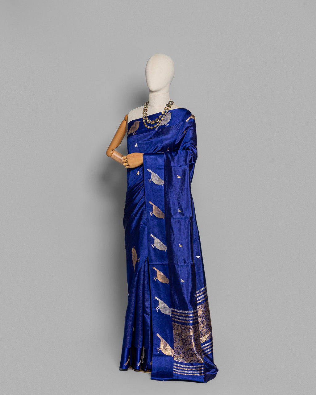 ROYAL BLUE TRADITIONAL SILK WOVEN SAREE