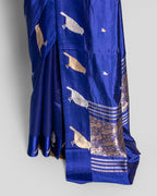 ROYAL BLUE TRADITIONAL SILK WOVEN SAREE