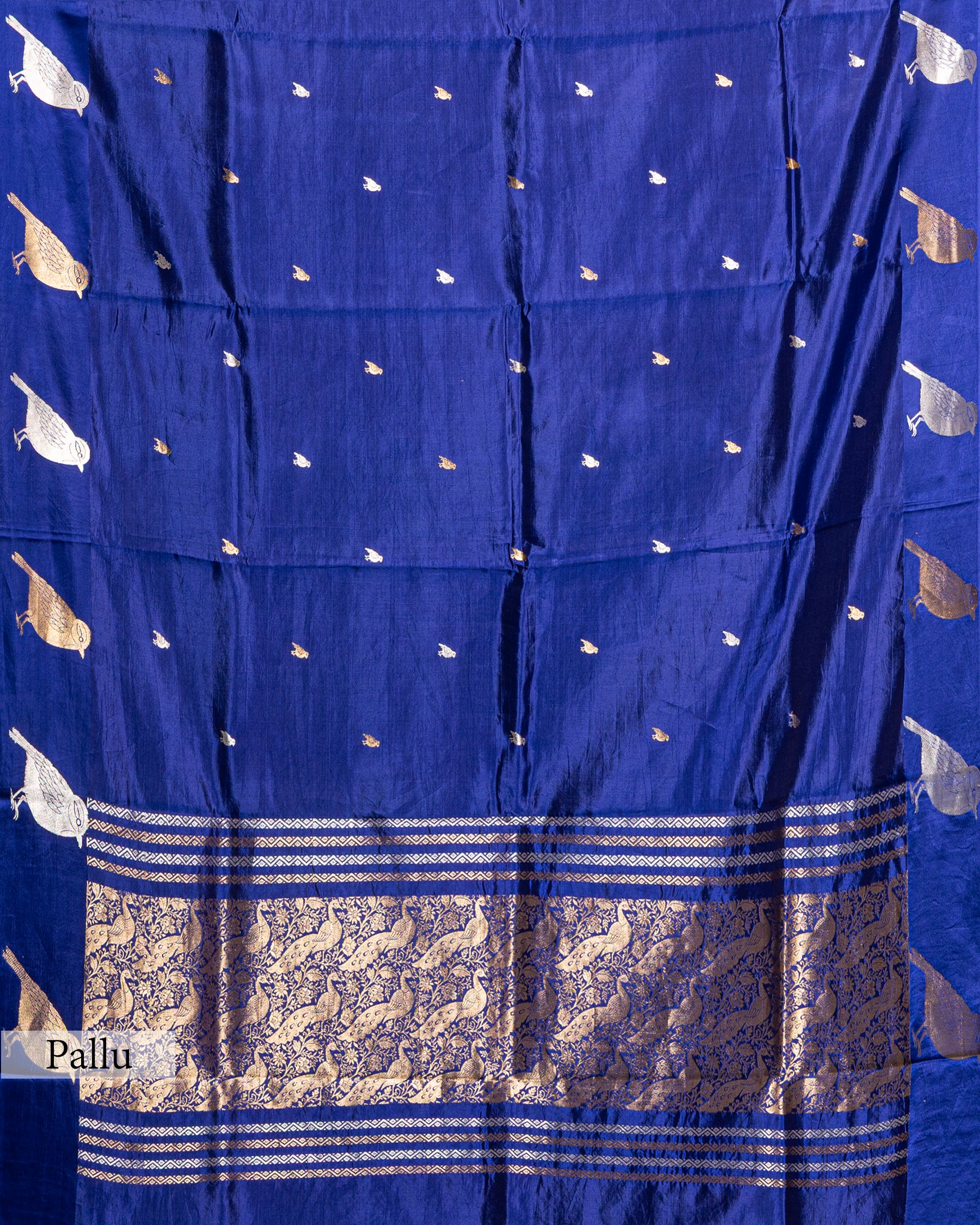 ROYAL BLUE TRADITIONAL SILK WOVEN SAREE