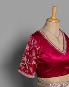 CHAMPAGNE GOLD WITH SILVER ZARI BANARASI TISSUE SAREE