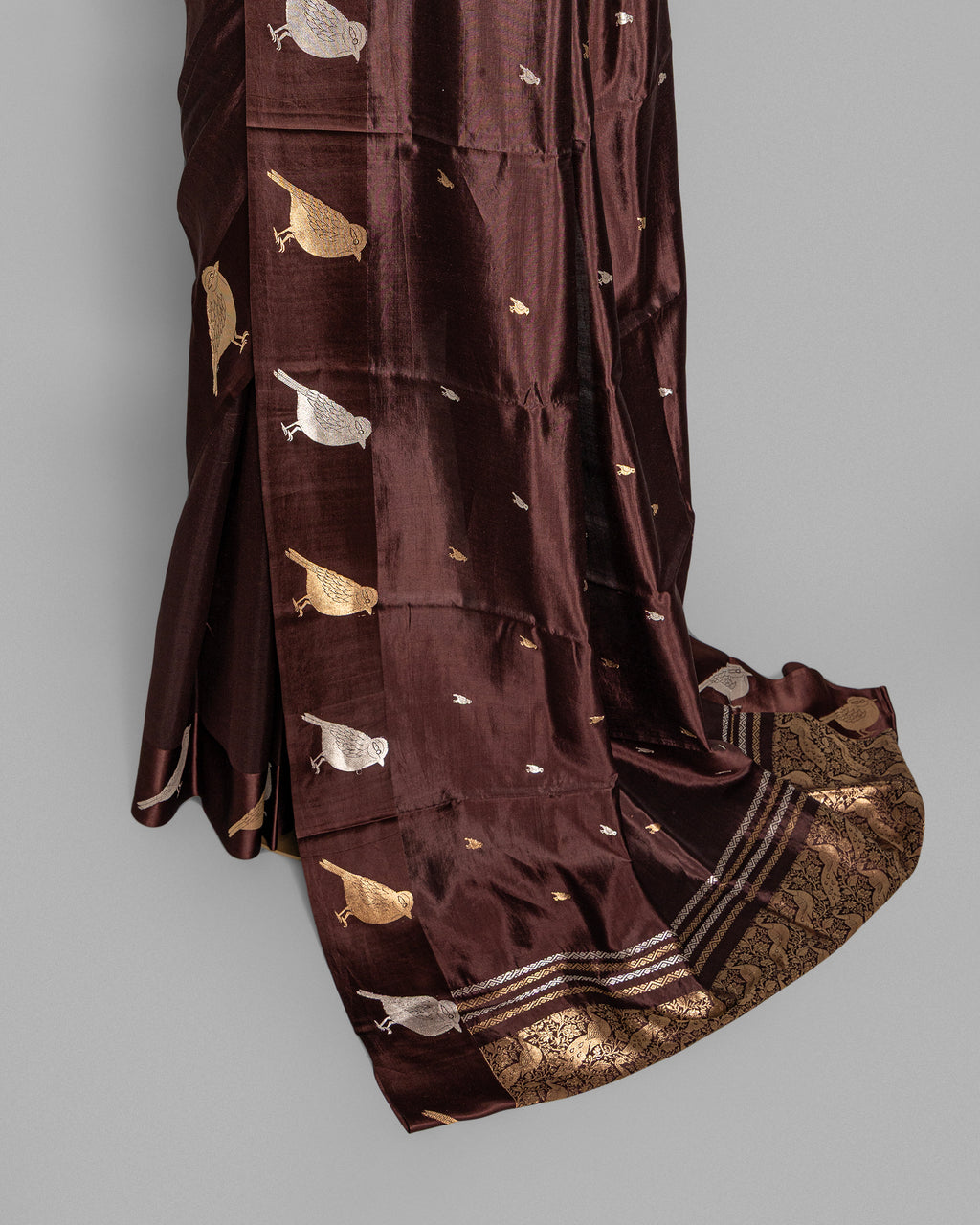 COFFEE BROWN TRADITIONAL SILK WOVEN SAREE