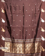 COFFEE BROWN TRADITIONAL SILK WOVEN SAREE