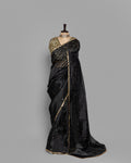 EBONY DESIGNER ORGANZA SAREE WITH SEQUIN & PEARL WORK
