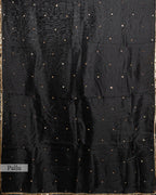 EBONY DESIGNER ORGANZA SAREE WITH SEQUIN & PEARL WORK