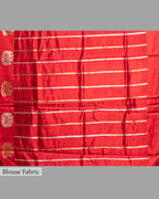 CRIMSON RED SOFT SILK BANARASI SAREE