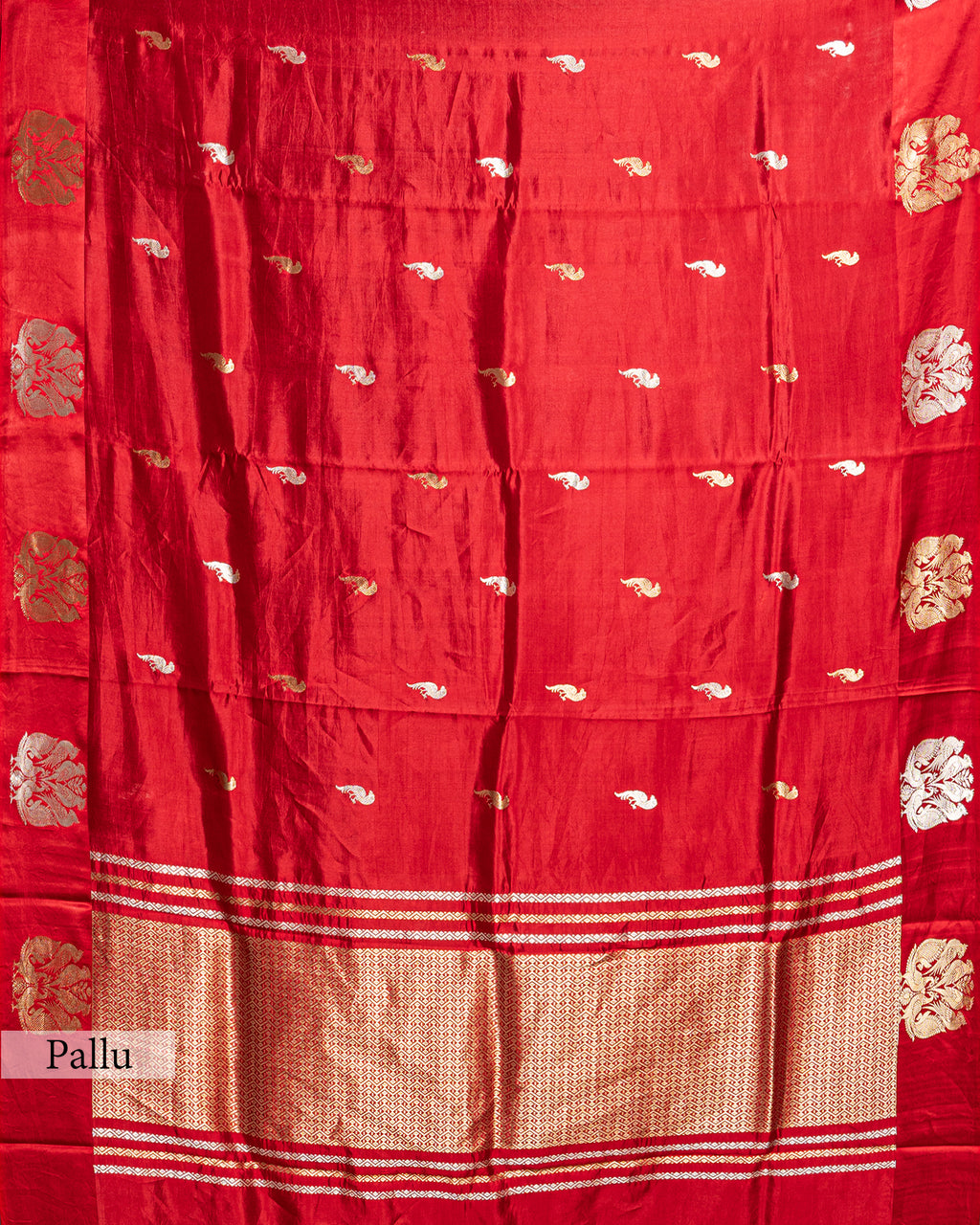 CRIMSON RED SOFT SILK BANARASI SAREE