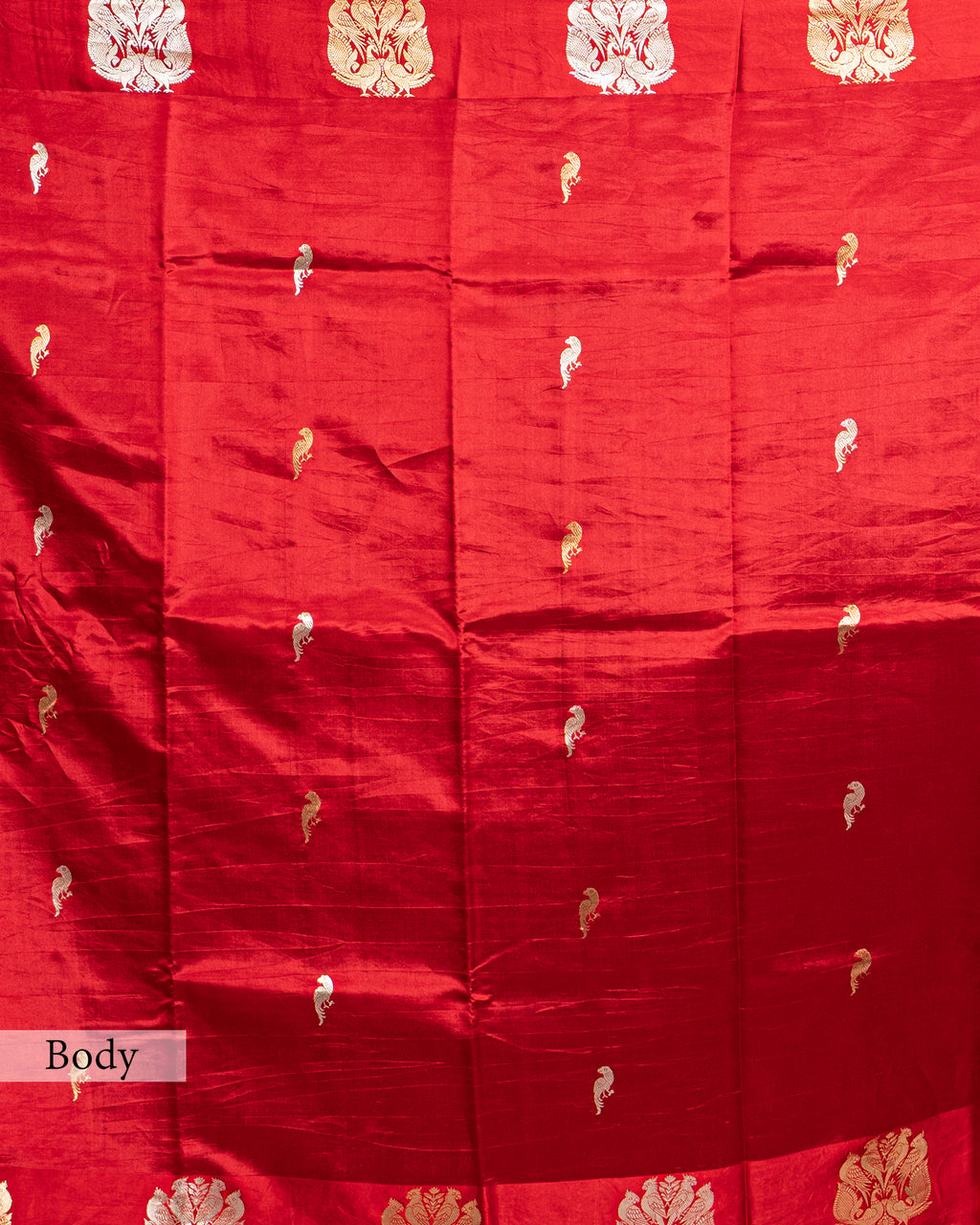 CRIMSON RED SOFT SILK BANARASI SAREE