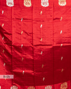 CRIMSON RED SOFT SILK BANARASI SAREE