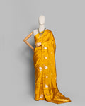 MUSTARD YELLOW TRADITIONAL SILK WOVEN SAREE