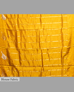 MUSTARD YELLOW TRADITIONAL SILK WOVEN SAREE