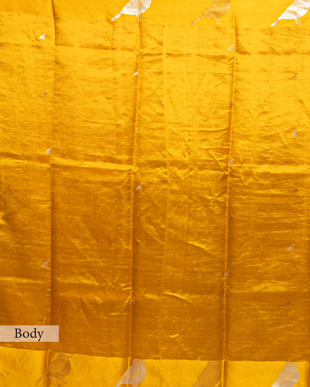 MUSTARD YELLOW TRADITIONAL SILK WOVEN SAREE